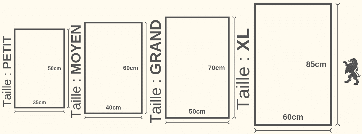 Tableau lion size